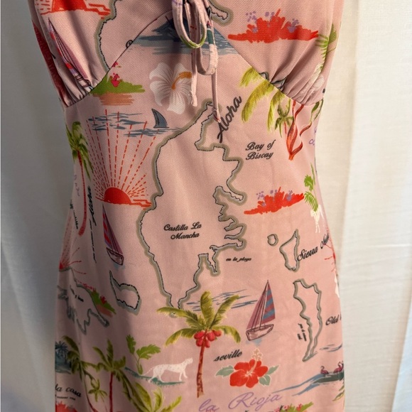 Urban Outfitters Pink Tropical Mini Dress - Picture 3 of 10
